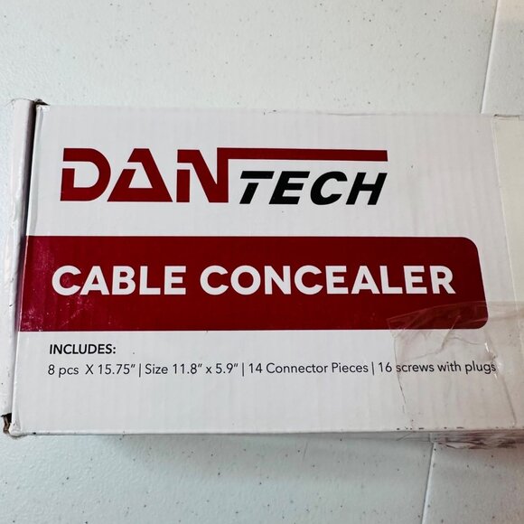 Cable Concealer Kit White Cord Cover For Wall Mounted TV Computer Cord Hider - Picture 6 of 6